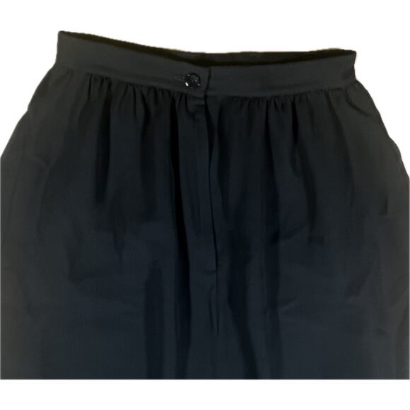 Vintage Body English Black Pleated A-Line Midi Skirt High Waist Union Tag 5/6 - Picture 5 of 8